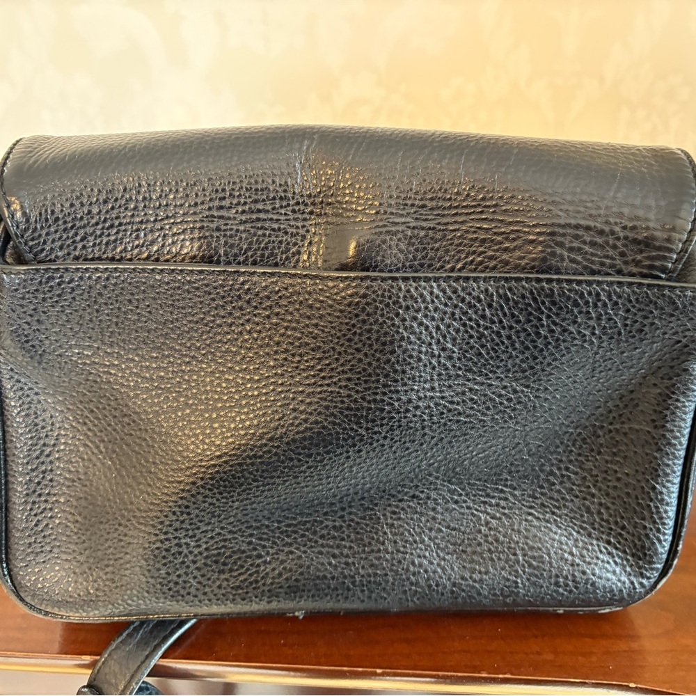 Gorgeous Black Leather Crossbody Bag, Vintage - Picture 8 of 13